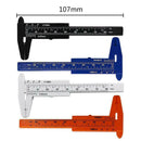 2pcs Plastic Precise Vernier Scale Caliper Metric/ Imperial, 0-3inch/0-80mm T5A4
