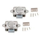 2x Push Button Drawer Cupboard Catch Lock Latch for Trailer Boat Cabinet