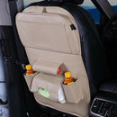 Car Leather Seat Cover Back Multi-Function Folding Storage Bag Dining Rack