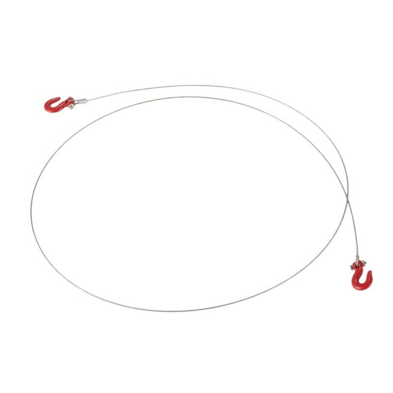 1/10 RC car Crawler Steel Tow Rope with Hooks for SCX10 Wraith Axial D90 To