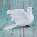 2 Packs of Realistic Feathered Pigeon Doves Animal Birds Ornament Decoration