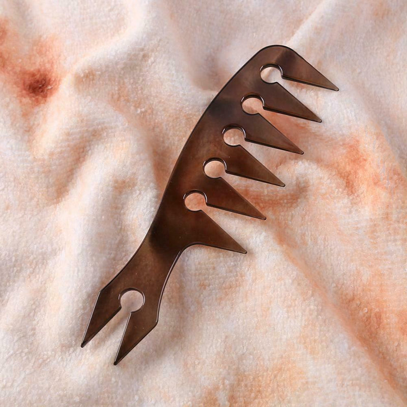 Men Hair Texture Wide Tooth Texturizing Comb Man Oil Head Hair Comb (Black)