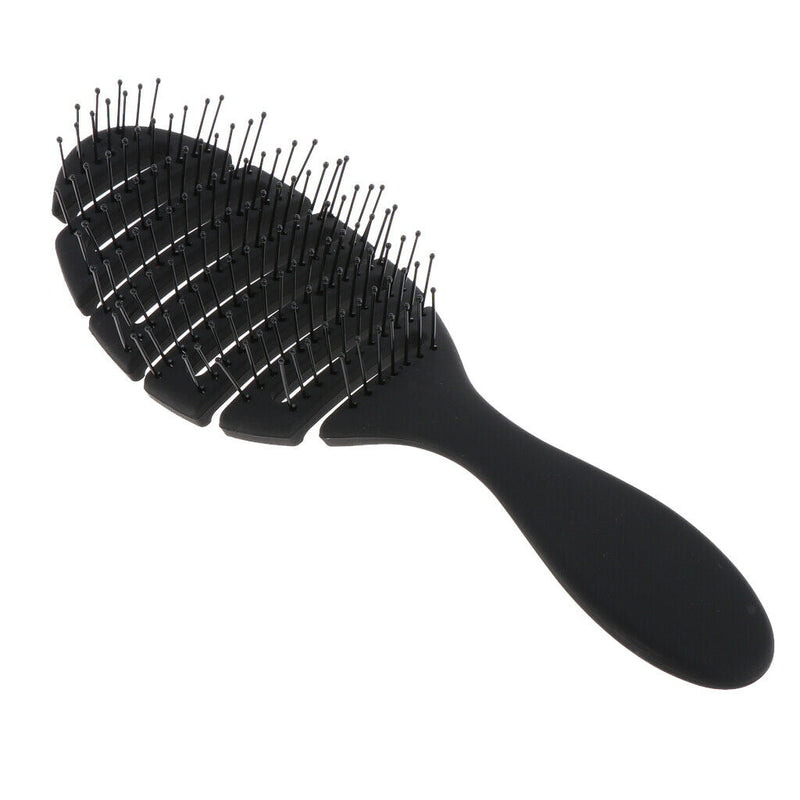 Anti-static Scalp Massage Hair Brush Comb for Curly Straight Hair Black