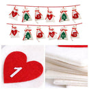 Christmas Calendar Hanging Non-woven Candy Bag Gift Bag Xmas Party Decoration