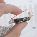 Fashion Crystal Cat Animal Brooch Breastpin Lapel Collar Pin Women Cute Jewelry