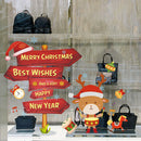 Merry Christmas Window Stickers Deer Signs Removable Adhesive Wall Posters A