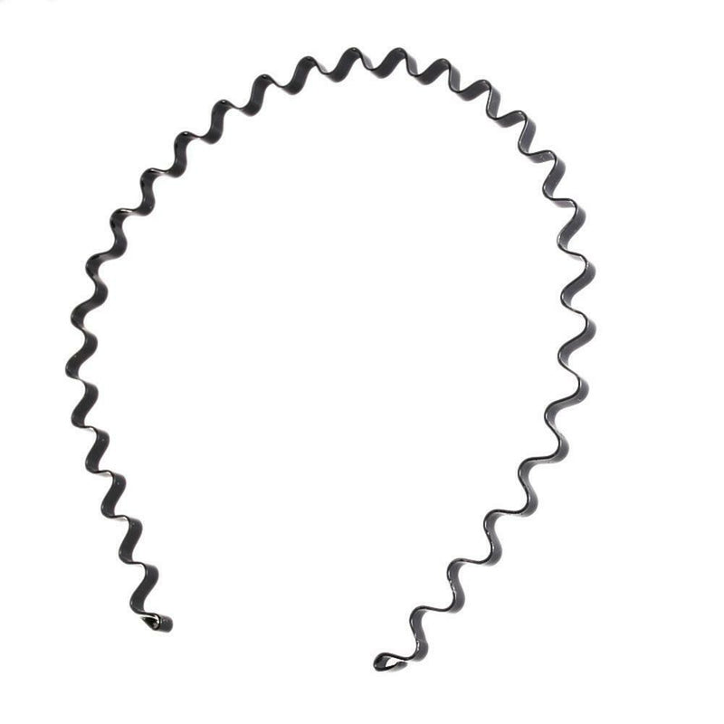 Fashion Spiral Waved Sports Hairband Men Women Hair Hoop Headwear (1pc) A