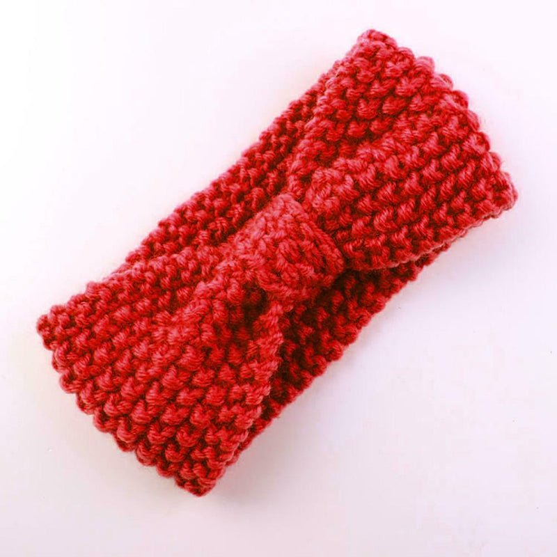 7pcs Baby Kid Winter Warm Headband Turban Wool Knitted Earmuffs Hairband