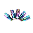 5pcs Rainbow Color Bicycle Cycling Aluminum High Pressure Caps for Presta Valves