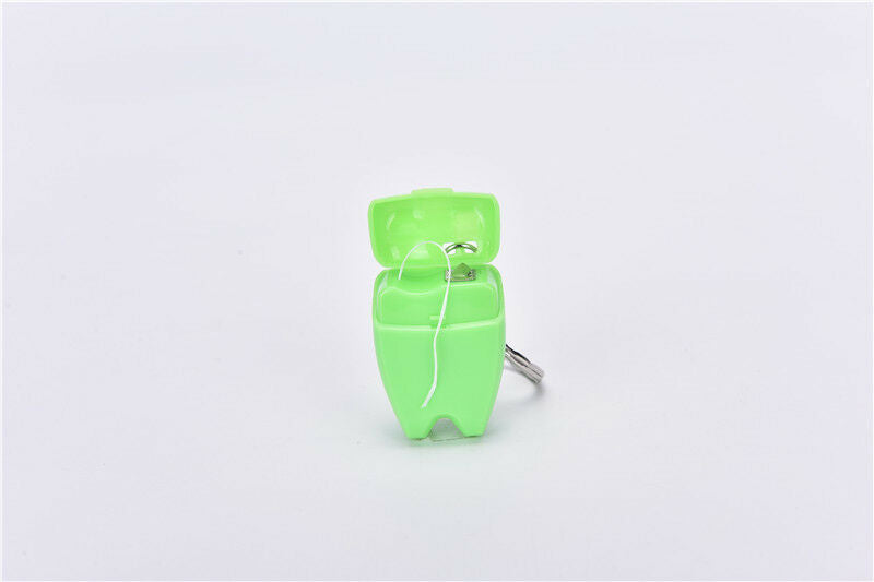 Portable Dental Floss Teeth Clean KeyRing Keychain Travel 15M Random Color S Gw