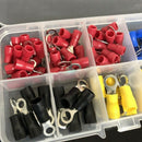 102 Pcs 10 Kinds Rv Ring Terminal Electrical Crimp Connector Kit Set Box, C O1W8