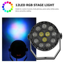 12LED RGB Stage Light KTV Bar Club DJ Disco Par Lamp w/Remote Control (EU)