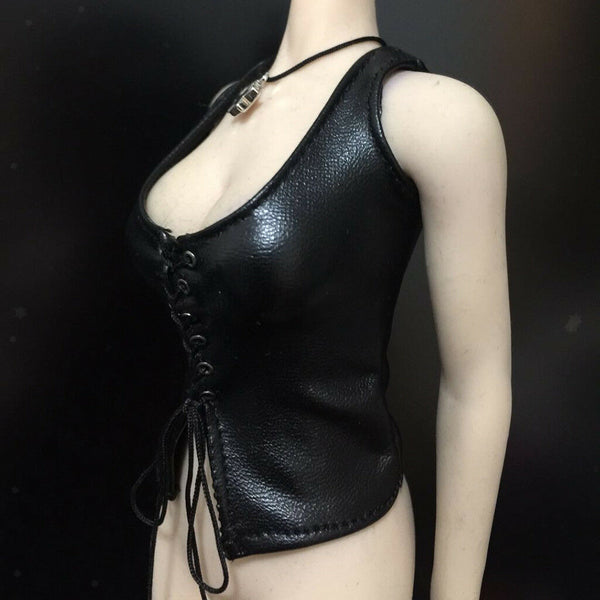 1pcs 1/6 Scale Soldier Artificial Leather Waistcoat for 12'' Action Figures
