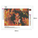 5D DIY Full Drill Diamond Painting Fire Flowers Cross Stitch Embroidery Kit