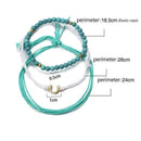 Natural Stone Bead Women's Beaded 3 Set Bracelet, Turquoise Jewelry Gift Be Q4Y4