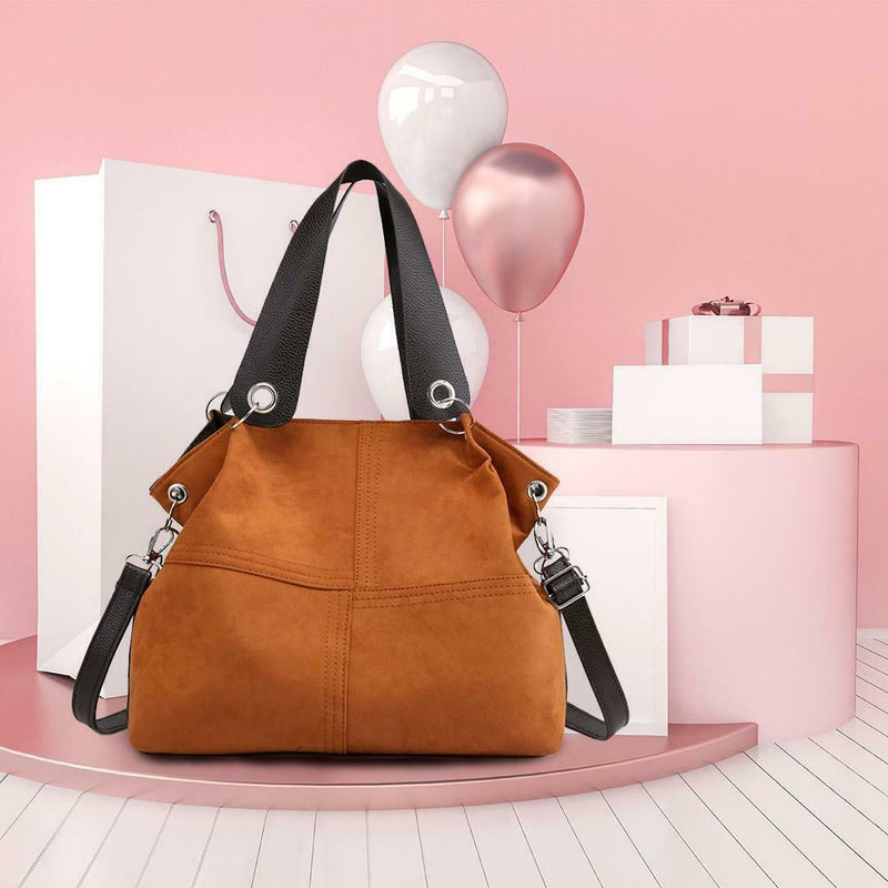 Shoulder Messenger Handbags Women Large Totes Crossbody Bags (Light Brown)