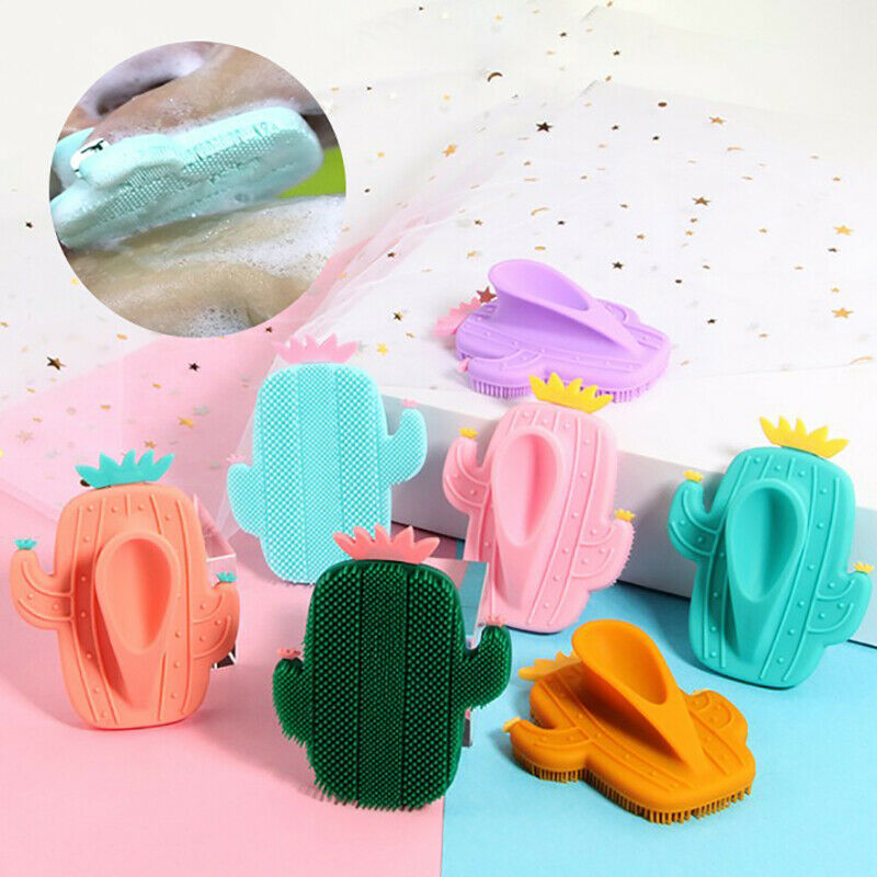 Cactus Silicone Bath Brush Massage Sponge Bath Scalp Massage Hair Washing Co Kw