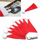 10x Xmas Mini Lollipop Lollypop Santa Claus Hat Cap Wrap Christmas Party Decor