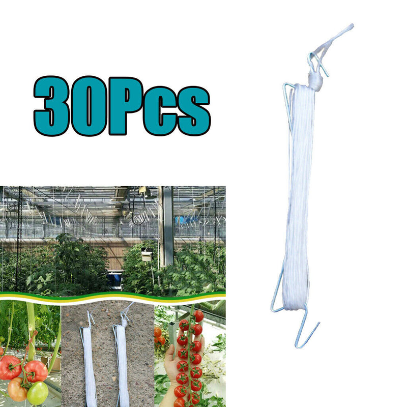 30x Tomato Double Hooks w/ Twine For Planting Vegetable Planting Supplies