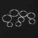 4 Pairs Casual Round Small Sleeper Hoops Earrings Nose Ring Earrings Hoop 8mm