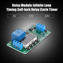 5V 12V 24V Relay Module Infinite Loop Timing Self-lock Relay Cycle Timer Module
