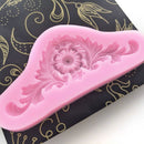 Baroque Damask Scroll Crown Sugar Fondant Cake Tool Silicone Cake Mold Mould Z