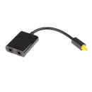 1 in 2 Out Digital Toslink Optical Fiber Audio Splitter Cable Adapter Black