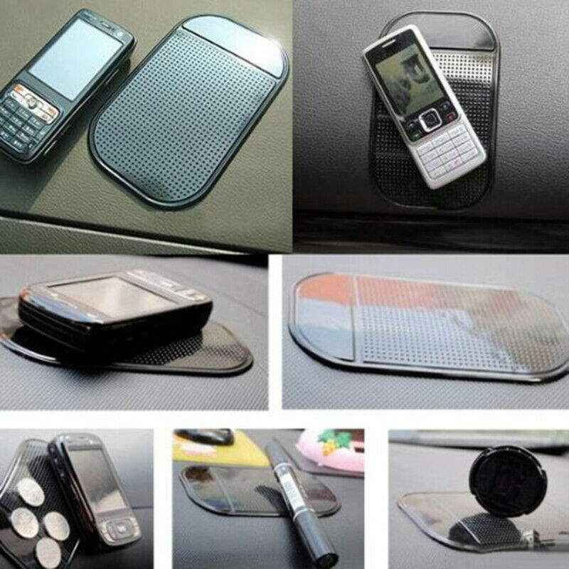 4 PCs Black Magic Sticky Pad Anti Slip Mat Car Dashboard for Cell Phone U4M1