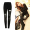 Sexy Black Punk Ripped Torn Slashed Cut Striped Leggings Pants Gothic ClubLJ