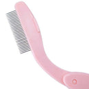 1 Set 4 Pcs Folding Eyelash Comb Eyebrow Comb Metal Teeth Professional Tool N1J4