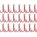 50 x Treble Triple Jig Fish Hooks Red Bait Holder Outdoor Fishing Tackle Set