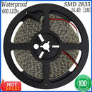 Waterproof 12V 5M 2835 600 SMD Leds LED Strip Light Natural White Tape Lamp New