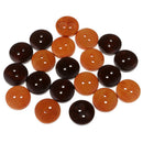 20x Wooden Flatback Round Buttons for Sewing Clothing Buttons Repair 20mm