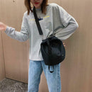 Fashion Drawstring Messenger Bag Women Solid Color Casual Shoulder Handbag