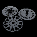 6pcs Cake Decor Cupcake Stencils Template Mold Dies for Birthday Xmas Party