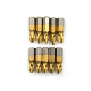 10Pcs/set New 1/4" Titanium Coated Anti Slip Hex Shank PH2 Screwdriver Bit 25mmL