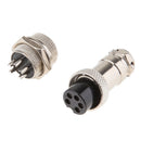 GX16 5Pin Aviation Pug Male+Female Panel Metal Connector Socket