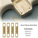 4 Pieces 0.2mm,0.5mm,1mm Neck Shims For Guitar Bass Accessories
