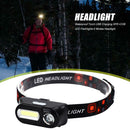 Waterproof Torch USB Charging XPE+COB LED Flashlights Headlight (Black) A
