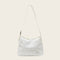 Women Simple Underarm Handbag Daisy Flower Portable Shoulder Bags (White)
