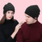 Wireless Bluetooth 5.0 Headset Knitted Velvet Winter Hat Sports Cap (Black)