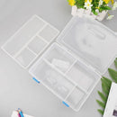 Double Layer Pencil Case Plastic Transparent Pen Storage Box Gift Kids School