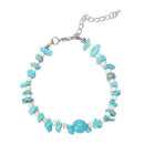 Fashion Natural Stone Charms Anklets Bracelets Set For Women Handmade Strin