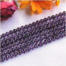 Approx.95pcs Natural Amethyst Round tone Loose Beads 4mm for Jewelry Making