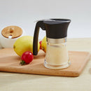 1X(304 Stainless Steel Pouring Sugar Bottle Syrup Honey Cruet Acrylic Flavo