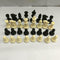 Tournament Chess Pieces Set Weighted Plastic Pieces with King Black&White WAR