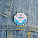 Cartoon Round Letters Enamel Brooch Jacket Clothes Sweater Backpack Badges