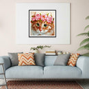 5D DIY Full Drill Diamond Painting Cross Stitch Embroidery (Flowers Cat)