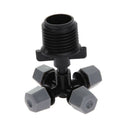 10pcs 4 Outlet Micro Spray Cooling Garden Irrigation Sprinkler w/ Connector