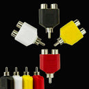4x RCA Y Splitter 1 Male to 2 Female Cable Adapter Audio Prof Plug Video AV B4A2
